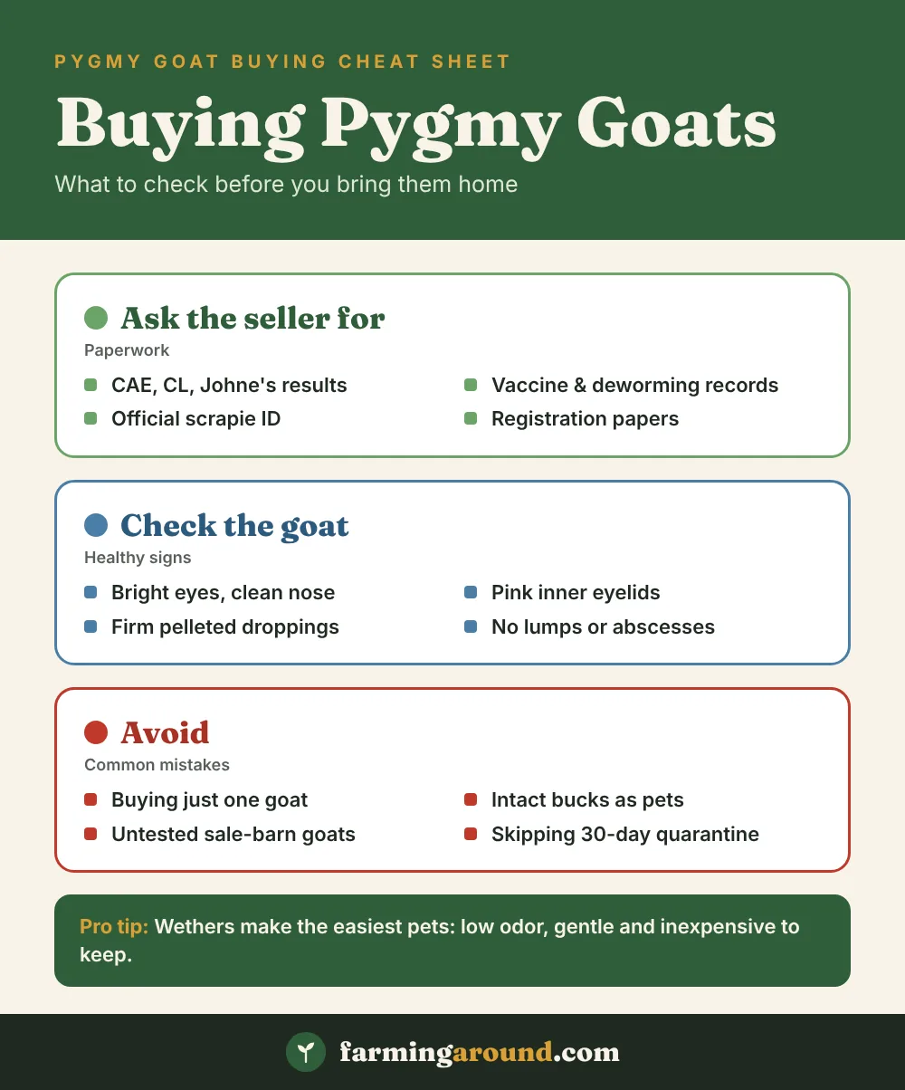 Pygmy Goats For Sale Buying Guide cheat sheet: key facts at a glance